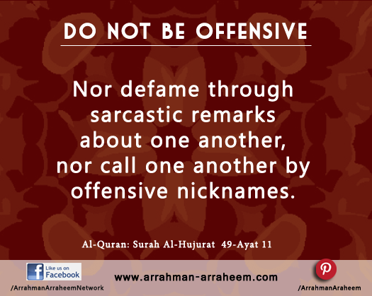 Don't be offensive_Arrahman Arraheem