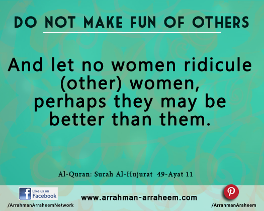 Dont make fun of others_Arrahman Arraheem