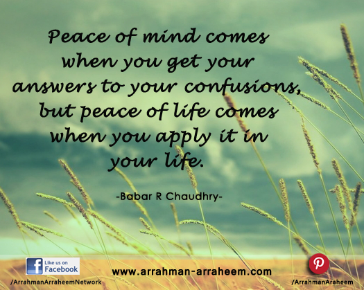 Peace in life_ArrahmanArraheem