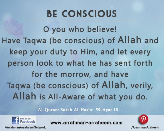 Be conscious